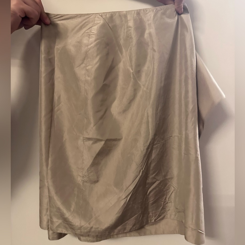Michael Kors Champagne Satin Slip Skirt from Runway